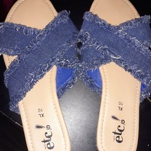 Women's Demi blue flat flip flops